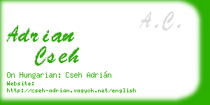 adrian cseh business card